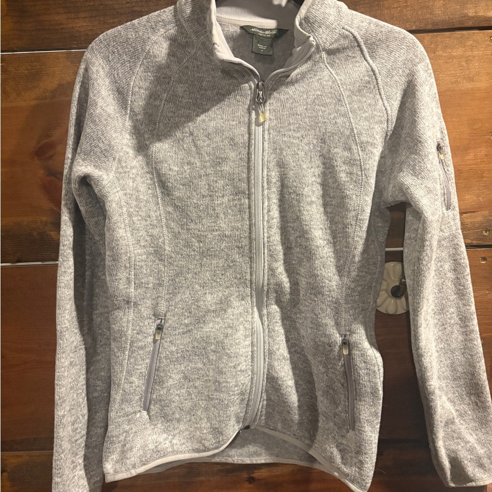 Eddie Bauer Light Gray Zip-Up Jacket
